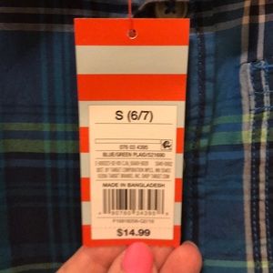 Cat & Jack Shirts & Tops - NWT Cat and Jack blue/green button down Cat & Jack Shirts & Tops - NWT Cat and Jack blue/green button down